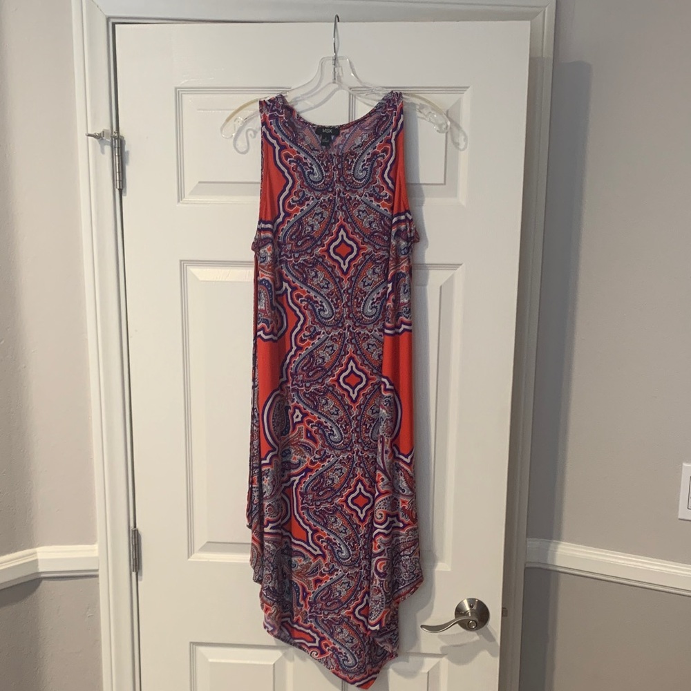 Paisley Print Sleeveless Dress